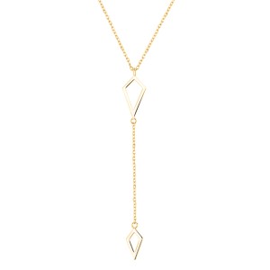 Colier argint model geometric placat cu aur galben DiAmanti Z1472N_G-DIA (Argint 925‰ 1,6 g.)
